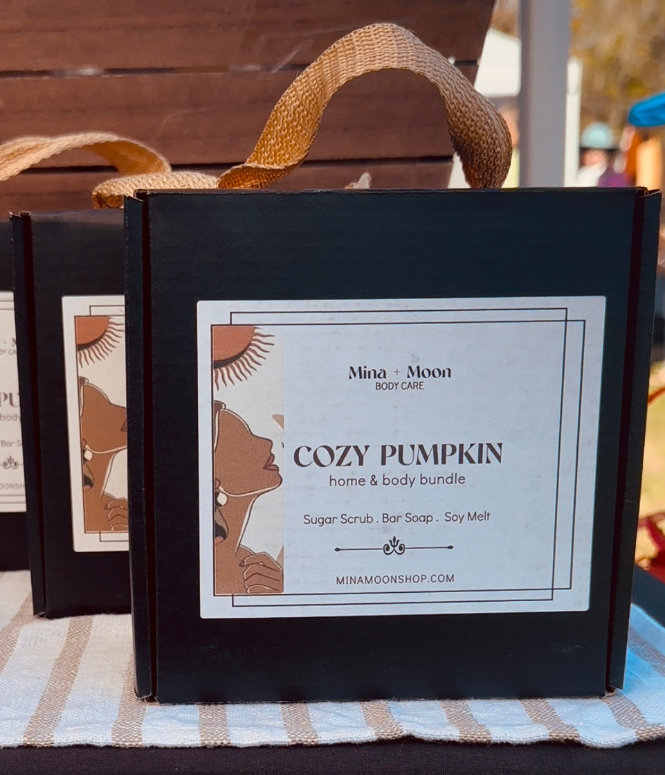 COZY PUMPKIN BUNDLE | sugar scrub. bar soap . soy melt